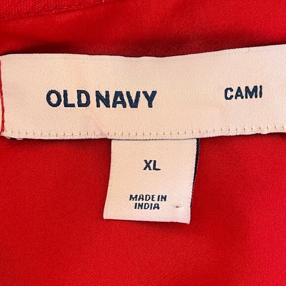 Old Navy Tiered Midi Dress Red Floral Tropical Print XL Sweetheart Neck Summer - Picture 6 of 7